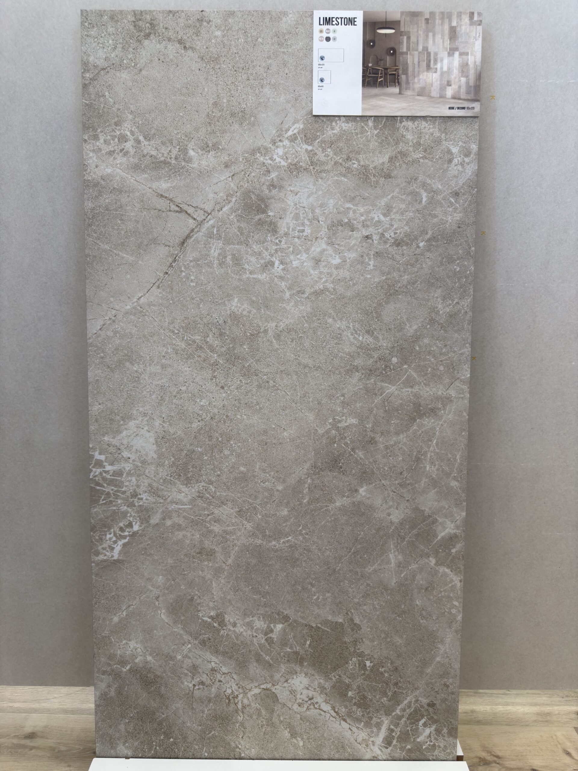 Piastrella per pavimento e rivestimento in gres 60x120 Limestone Beige