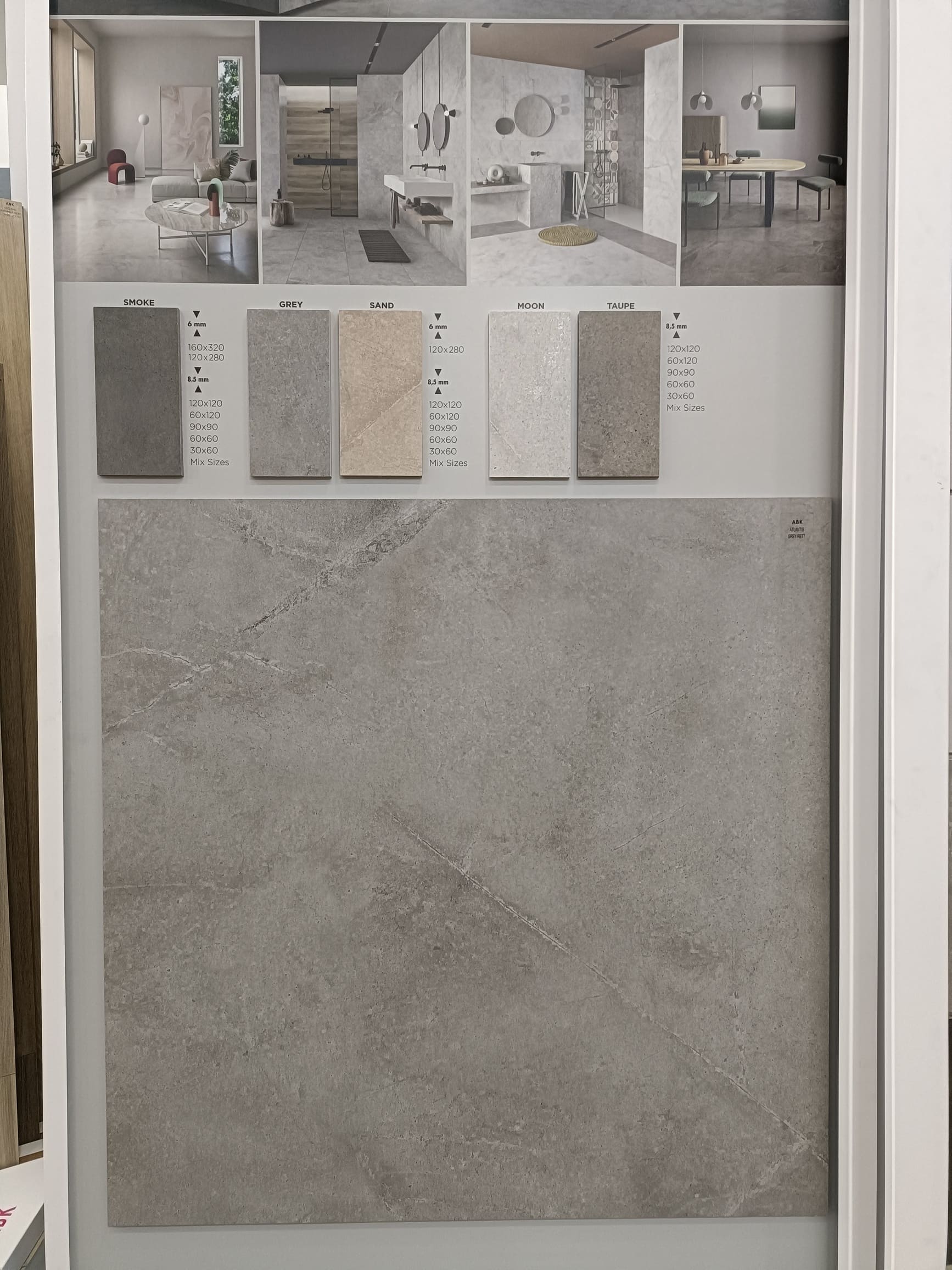 Piastrella per pavimento e rivestimento effetto pietra 90x90