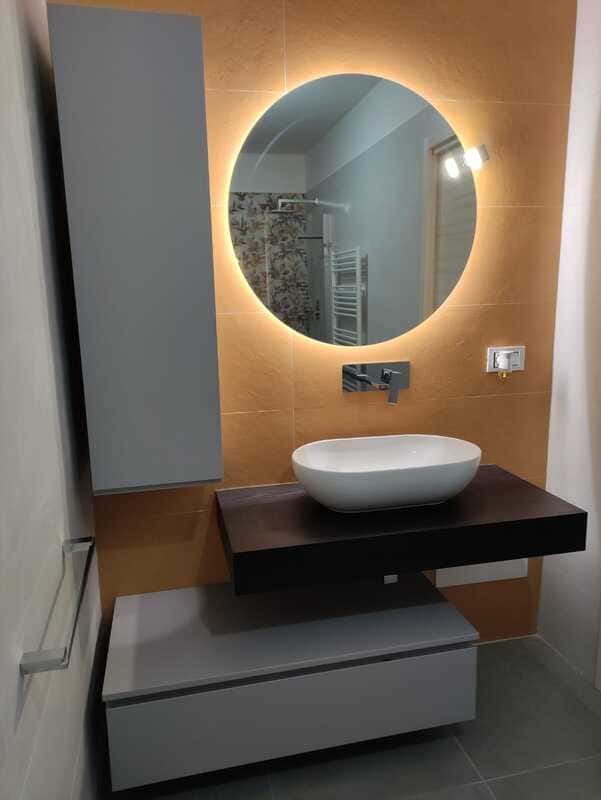 Composizione mobile bagno sospesa nuvola opaco
