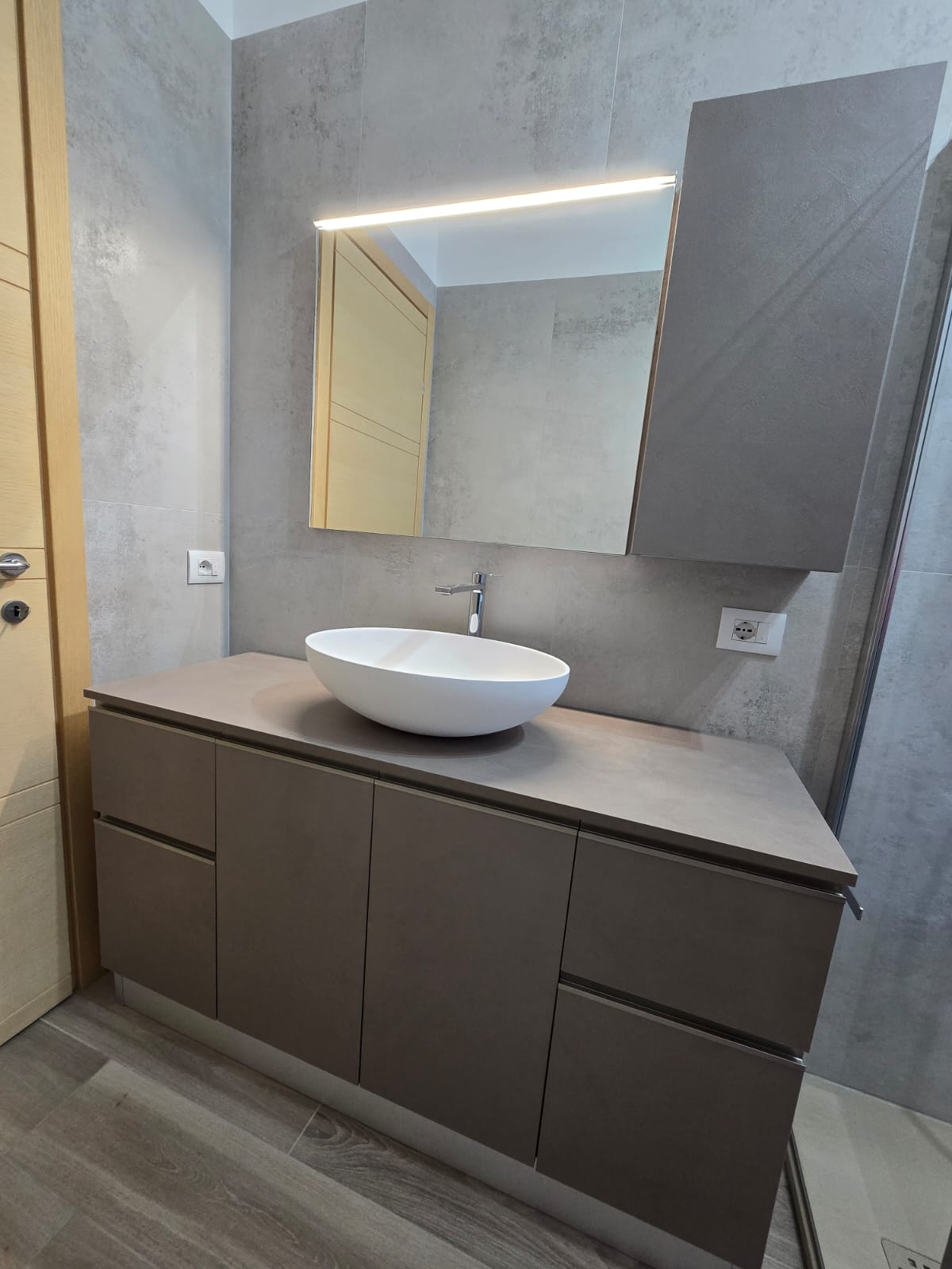 Composizione mobile bagno sospesa Ares Terra