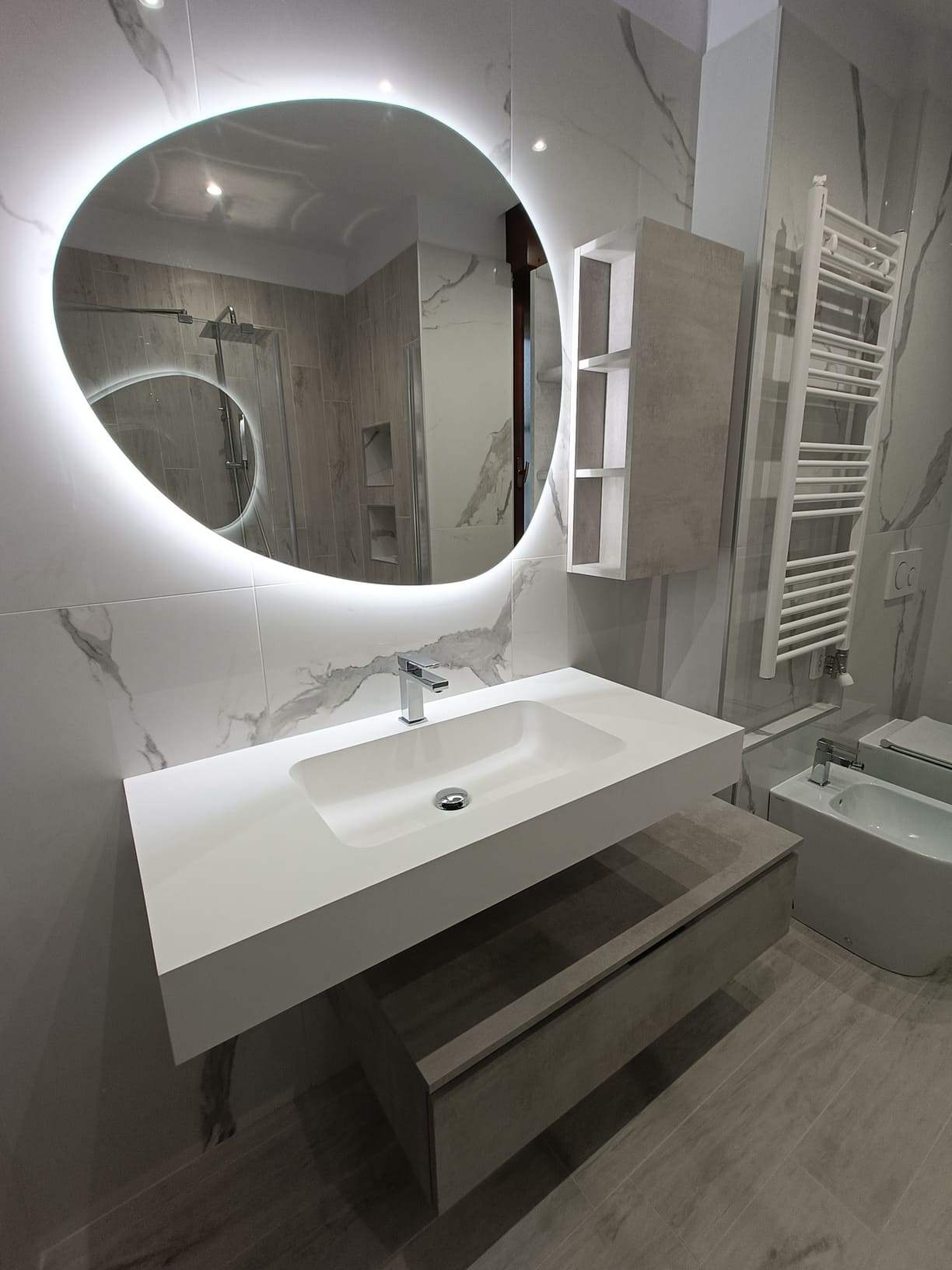 Composizione mobile bagno solidtech Ares polvere