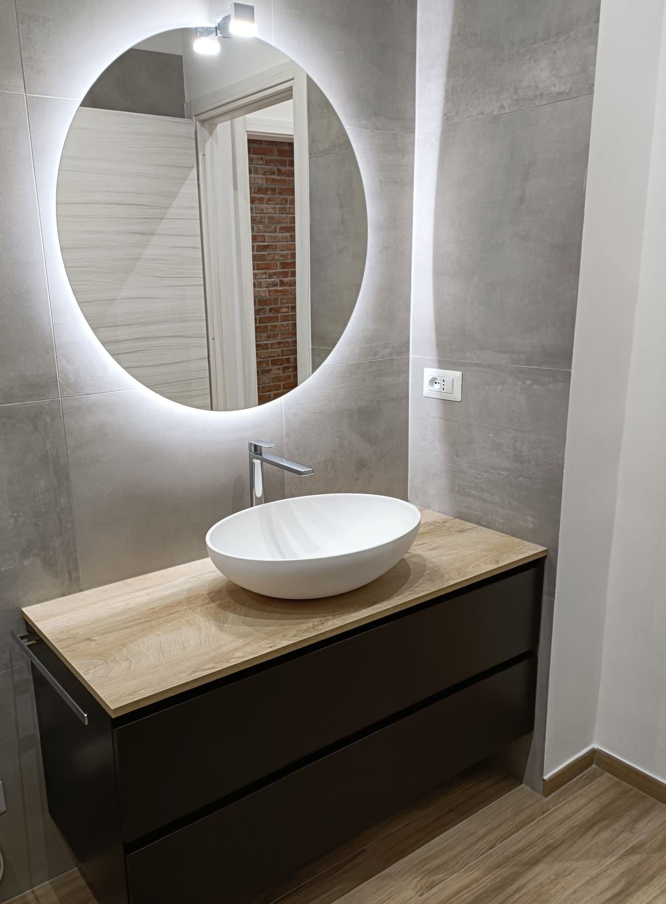 Composizione mobile bagno moka opaco