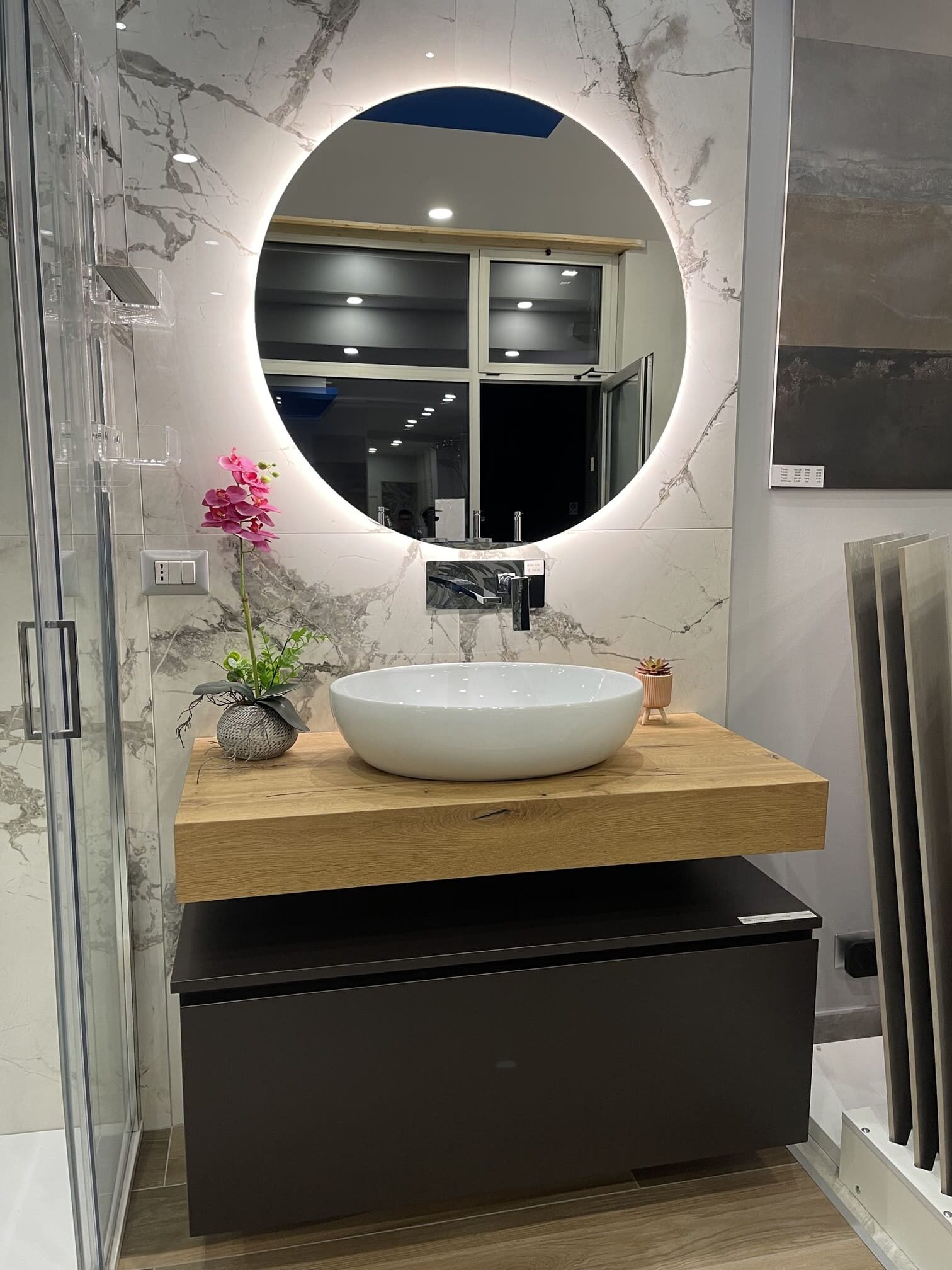 Composizione Mobile Bagno moka opaco 105 cm