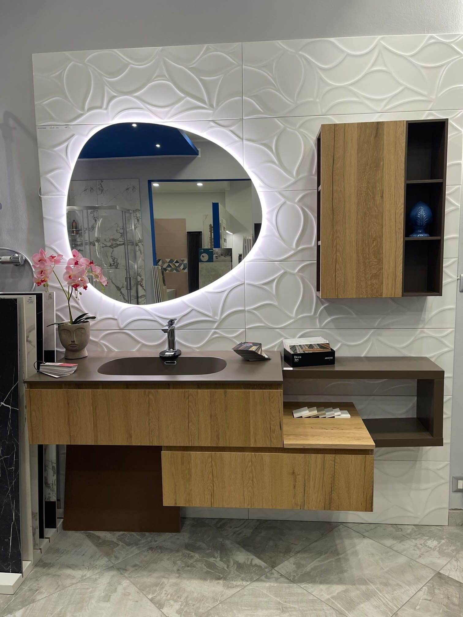 Composizione Mobile Bagno rovere travi secolari 175 cm