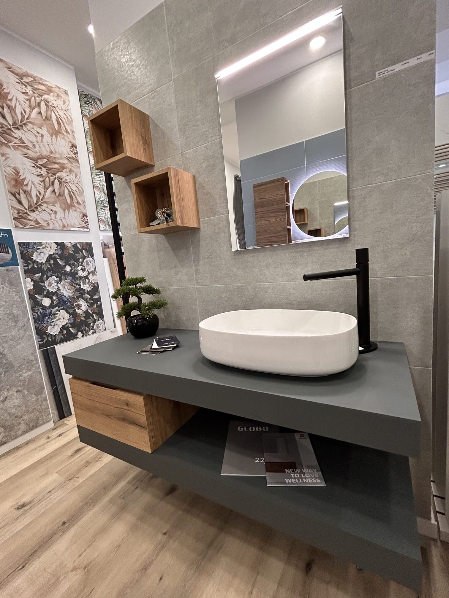 Composizone Mobile bagno fenix verde comodoro 135 cm