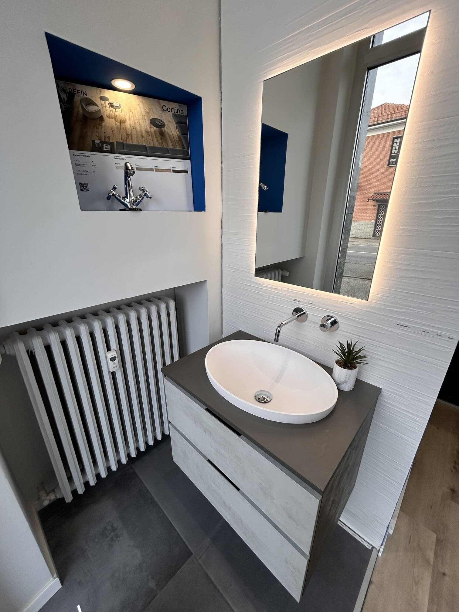 Composizione mobile bagno base sospesa ares polvere