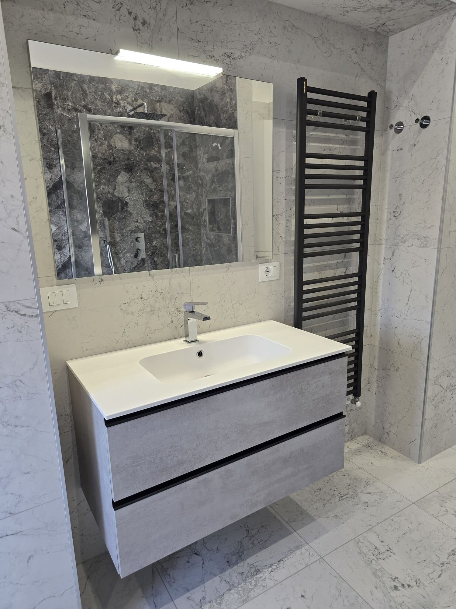 Composizione mobile bagno Ares polvere
